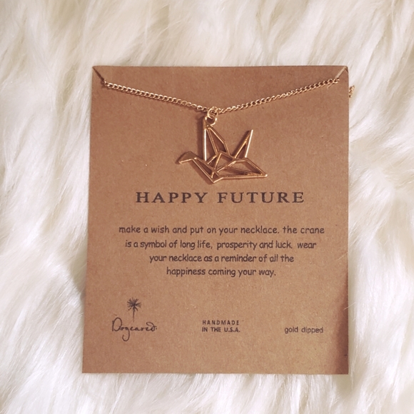 NEW Dogeared Gold Origami Necklace - Picture 2 of 2